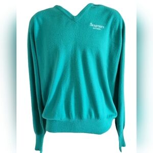 Vintage Seagram's Mixers V Neck Pullover Sweater